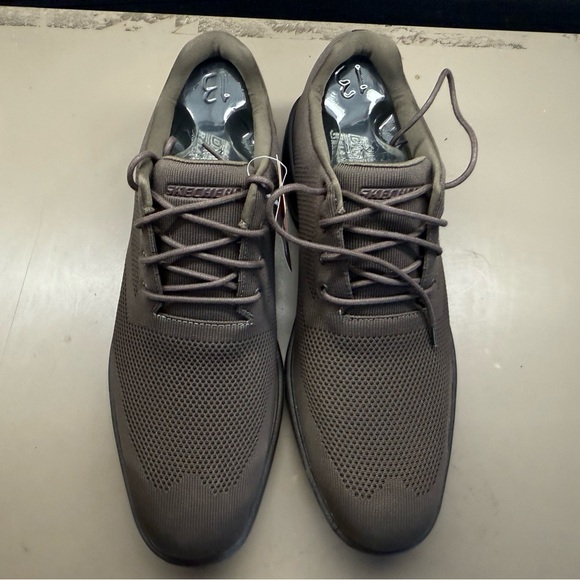 New Mens Skechers Walson Dolen Taupe/Brown Dress Knit 65293 Casual Shoes Size 13